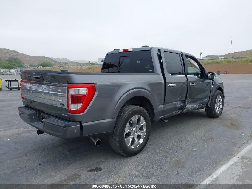 2021 FORD F-150 PLATINUM - 1FTEW1C84MFB62695