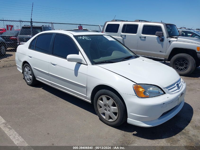 2001 Honda Civic Ex VIN: 2HGES26771H616518 Lot: 39406540