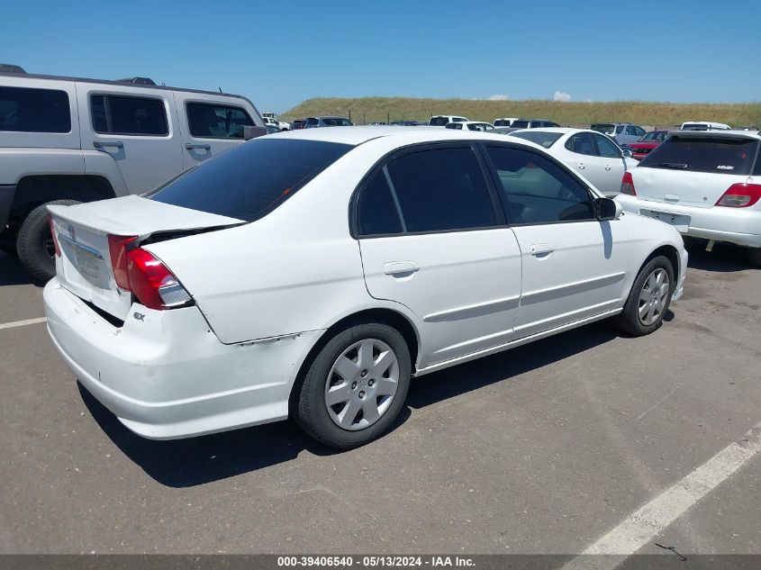 2001 Honda Civic Ex VIN: 2HGES26771H616518 Lot: 39406540