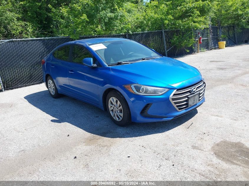 2017 Hyundai Elantra Se VIN: KMHD74LF3HU109170 Lot: 39406592