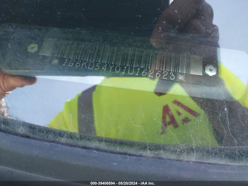 2001 Cadillac Deville Standard VIN: 1G6KD54Y01U162623 Lot: 39406594