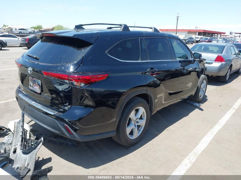 2022 Toyota Highlander Le VIN: 5TDZZRAH7NS543498 Lot: 39406603