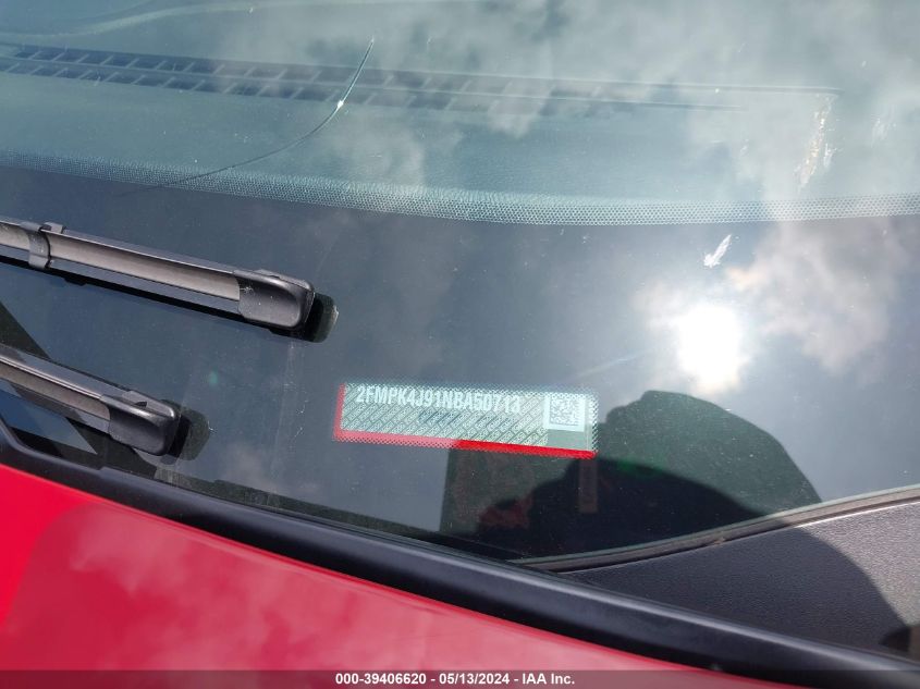 2022 Ford Edge Sel VIN: 2FMPK4J91NBA50713 Lot: 39406620