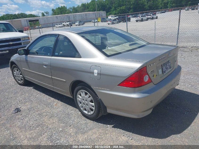 2004 Honda Civic Lx VIN: 1HGEM225X4L033706 Lot: 39406647