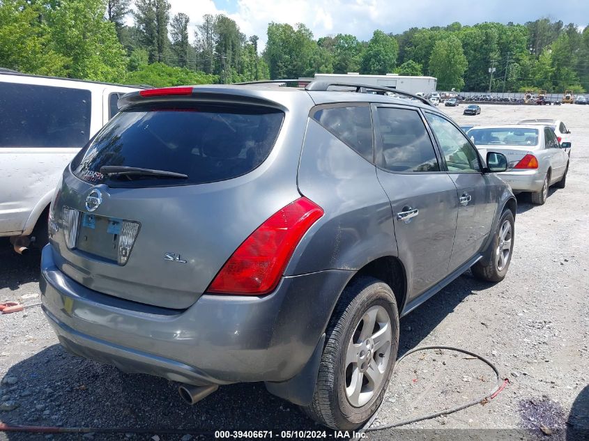 2005 Nissan Murano Sl VIN: JN8AZ08T95W330382 Lot: 39406671