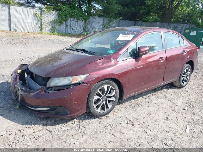 2014 Honda Civic Ex VIN: 19XFB2F85EE242486 Lot: 39406693