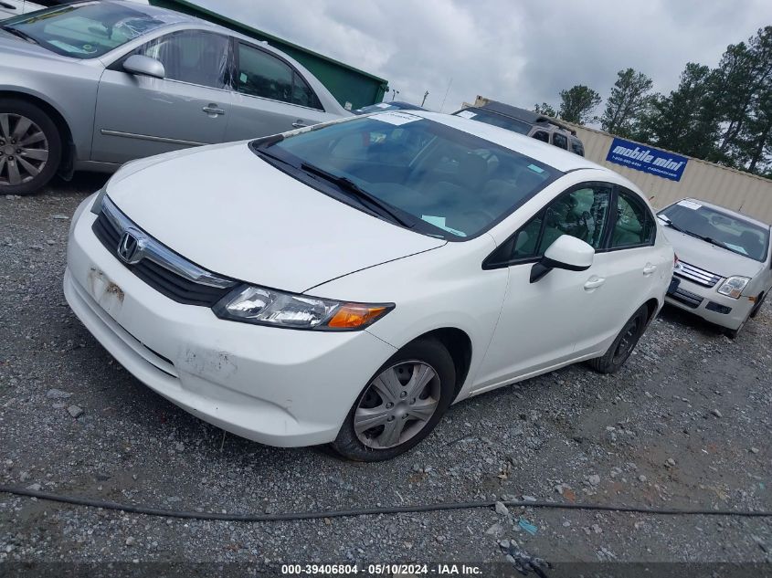 2012 Honda Civic Lx VIN: 19XFB2F53CE381907 Lot: 39406804