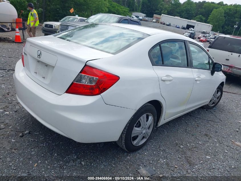 2012 Honda Civic Lx VIN: 19XFB2F53CE381907 Lot: 39406804