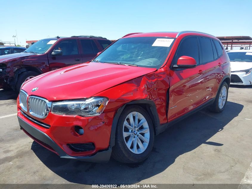 2017 BMW X3 Sdrive28I VIN: 5UXWZ7C30H0V91777 Lot: 39406922