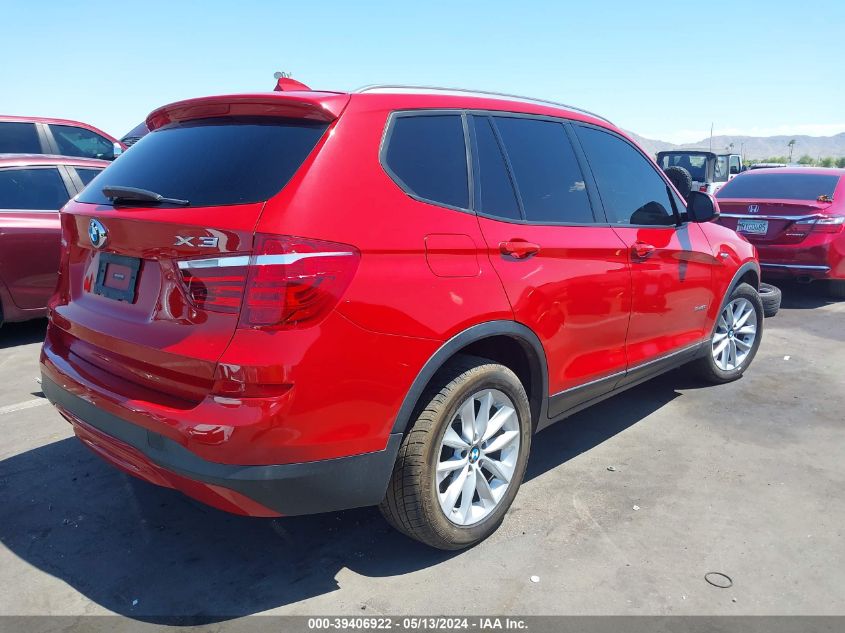 2017 BMW X3 Sdrive28I VIN: 5UXWZ7C30H0V91777 Lot: 39406922