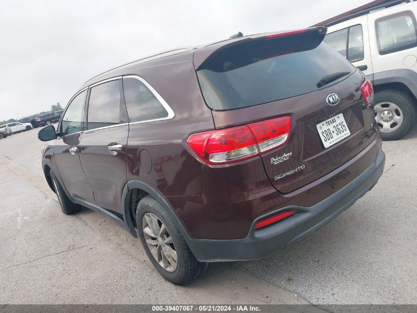 2017 Kia Sorento 3.3L Lx VIN: 5XYPG4A51HG224587 Lot: 39407067