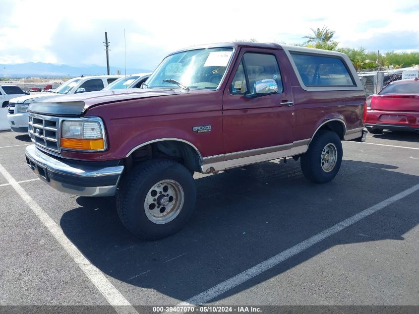 1996 Ford Bronco U100 VIN: 1FMEU15HXTLB67916 Lot: 39407070