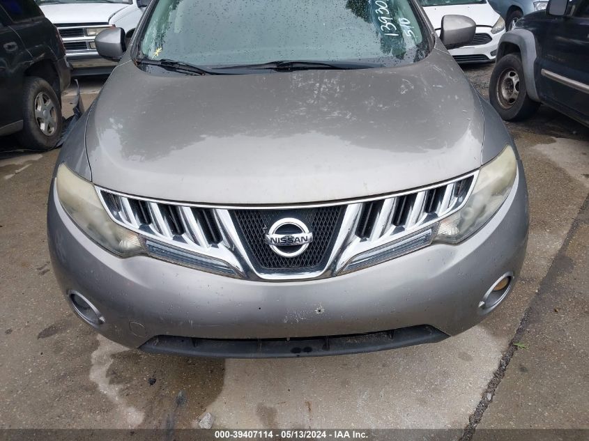 2009 Nissan Murano Sl VIN: JN8AZ18W69W139301 Lot: 39407114