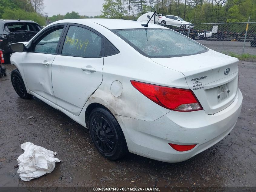 2016 Hyundai Accent Se VIN: KMHCT4AE3GU952835 Lot: 39407149