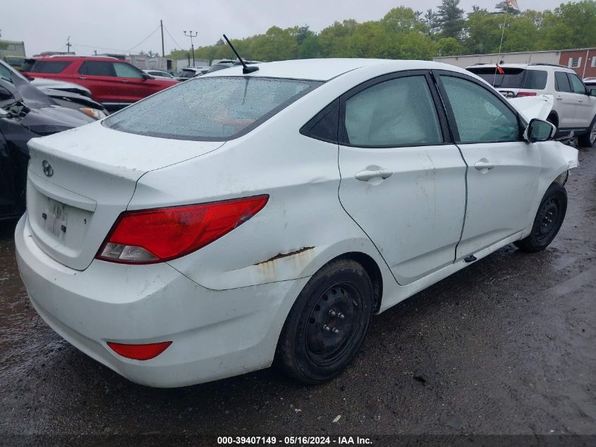 2016 Hyundai Accent Se VIN: KMHCT4AE3GU952835 Lot: 39407149