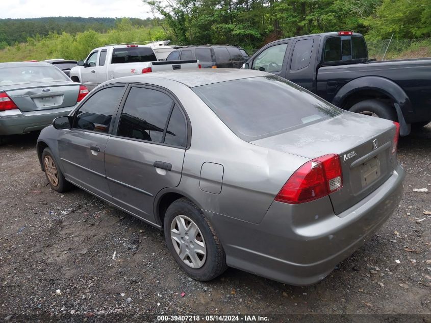 2005 Honda Civic Vp VIN: 2HGES16335H627609 Lot: 39407218