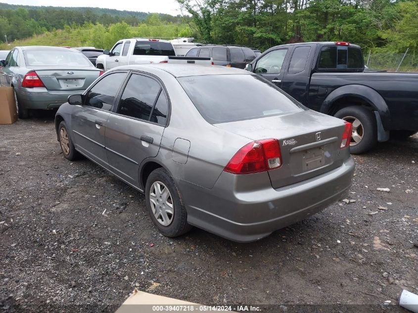 2005 Honda Civic Vp VIN: 2HGES16335H627609 Lot: 39407218