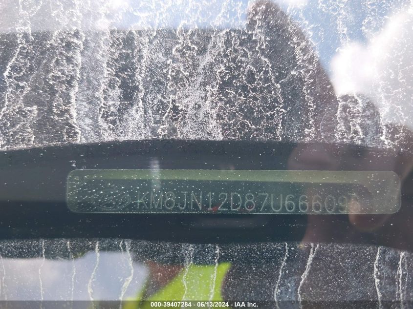 2007 Hyundai Tucson Limited/Se VIN: KM8JN12D87U666095 Lot: 39407284