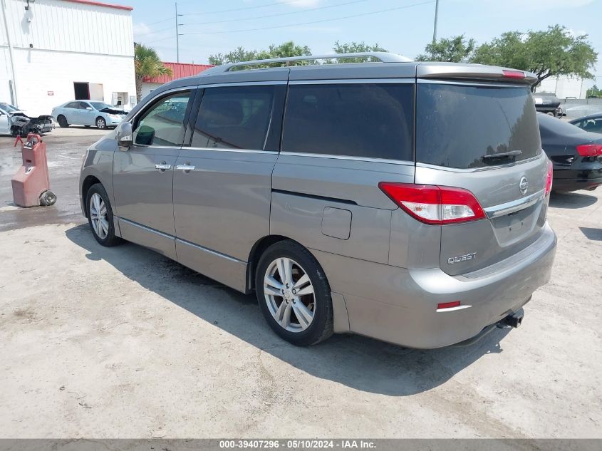 2011 Nissan Quest Sl VIN: JN8AE2KP2B9004873 Lot: 39407296