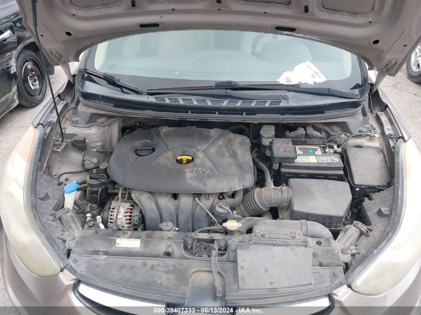 2012 Hyundai Elantra Gls VIN: 5NPDH4AE2CH134365 Lot: 39407333