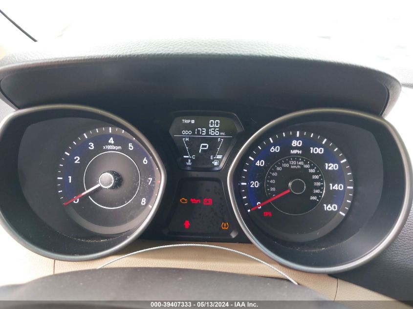 2012 Hyundai Elantra Gls VIN: 5NPDH4AE2CH134365 Lot: 39407333