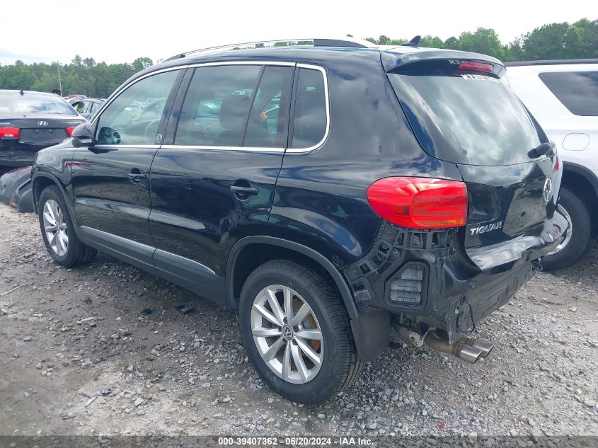 VIN WVGSV7AX9HK000833 2017 VOLKSWAGEN TIGUAN 2.0T WOLFSBURG EDITION