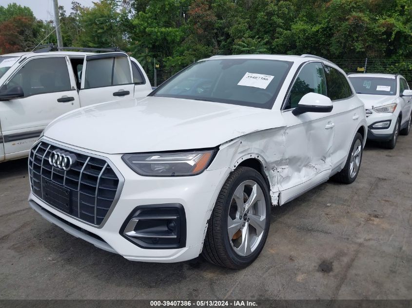 2021 Audi Q5 Premium Plus 45 Tfsi Quattro S Tronic VIN: WA1BAAFY4M2107193 Lot: 39407386