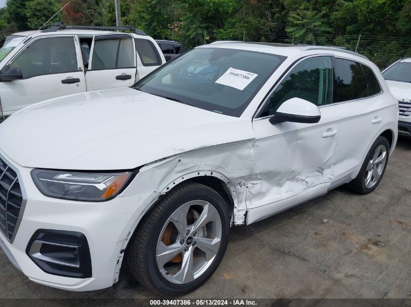 2021 Audi Q5 Premium Plus 45 Tfsi Quattro S Tronic VIN: WA1BAAFY4M2107193 Lot: 39407386