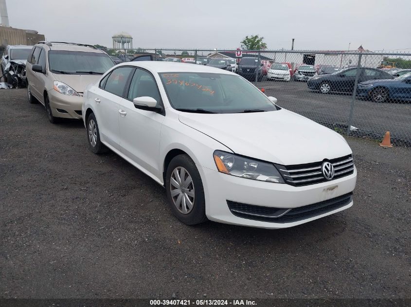 2013 Volkswagen Passat S VIN: 1VWAP7A38DC095569 Lot: 39407421