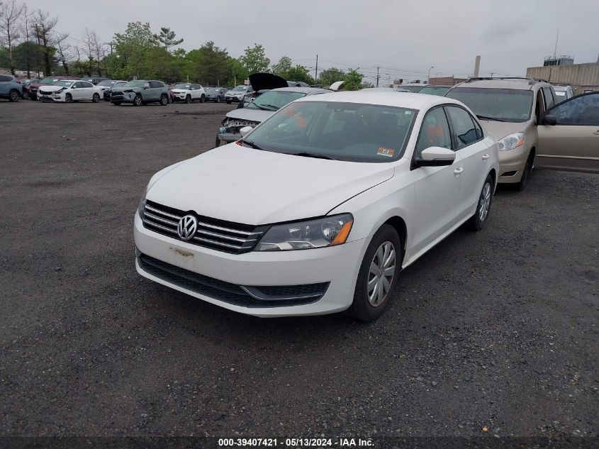 2013 Volkswagen Passat S VIN: 1VWAP7A38DC095569 Lot: 39407421