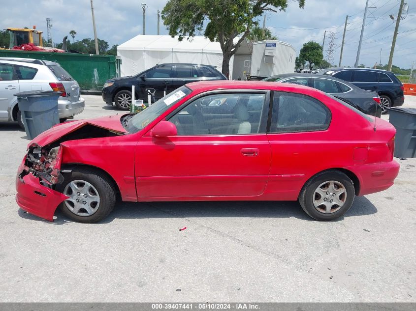 2005 Hyundai Accent Gls/Gt VIN: KMHCG35C25U358726 Lot: 39407441