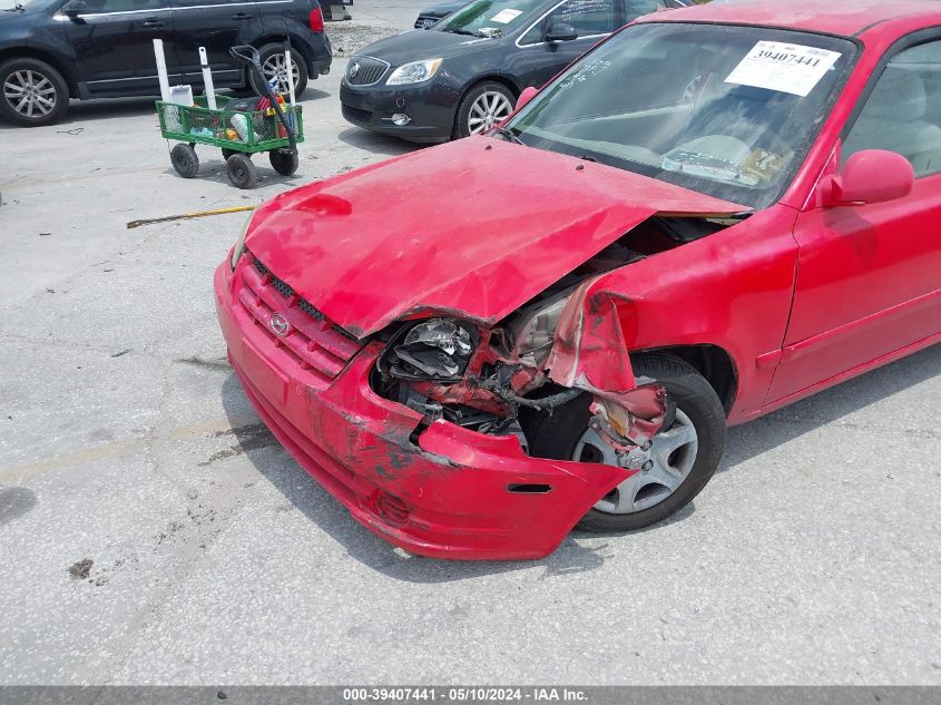 2005 Hyundai Accent Gls/Gt VIN: KMHCG35C25U358726 Lot: 39407441