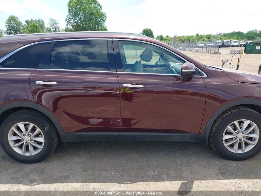 2018 Kia Sorento 2.4L Lx VIN: 5XYPG4A39JG405652 Lot: 39407521