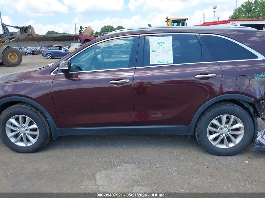 2018 Kia Sorento 2.4L Lx VIN: 5XYPG4A39JG405652 Lot: 39407521