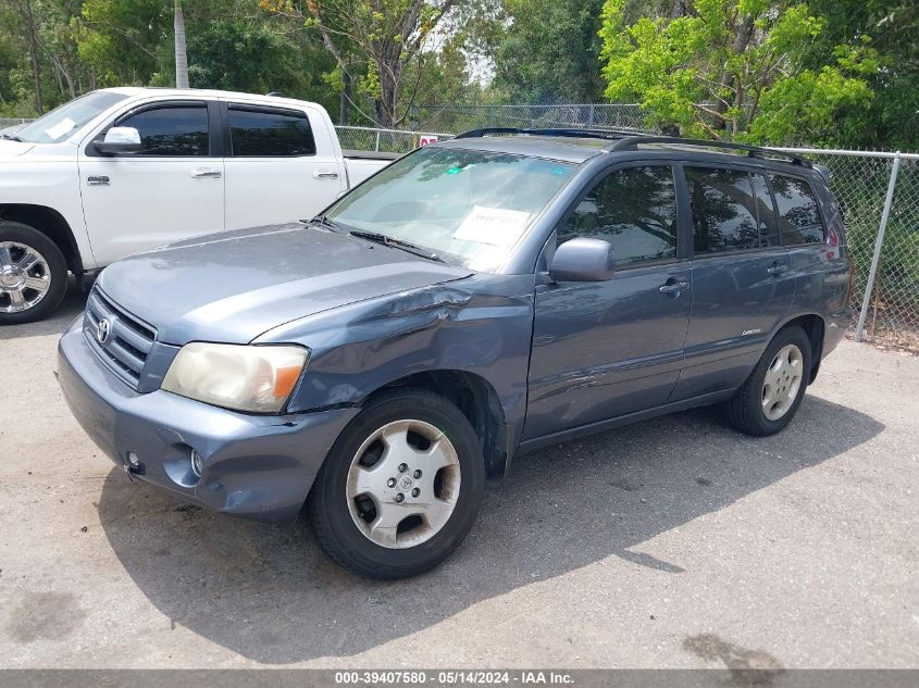 2007 Toyota Highlander Sport/Limited VIN: JTEDP21A370127072 Lot: 39407580