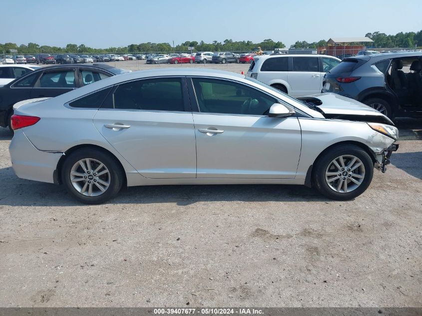 2015 Hyundai Sonata Se VIN: 5NPE24AFXFH186507 Lot: 39407677