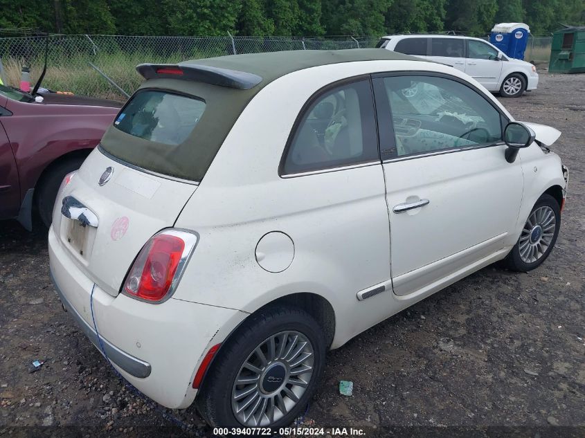 2012 Fiat 500C Lounge VIN: 3C3CFFER3CT119047 Lot: 39407722