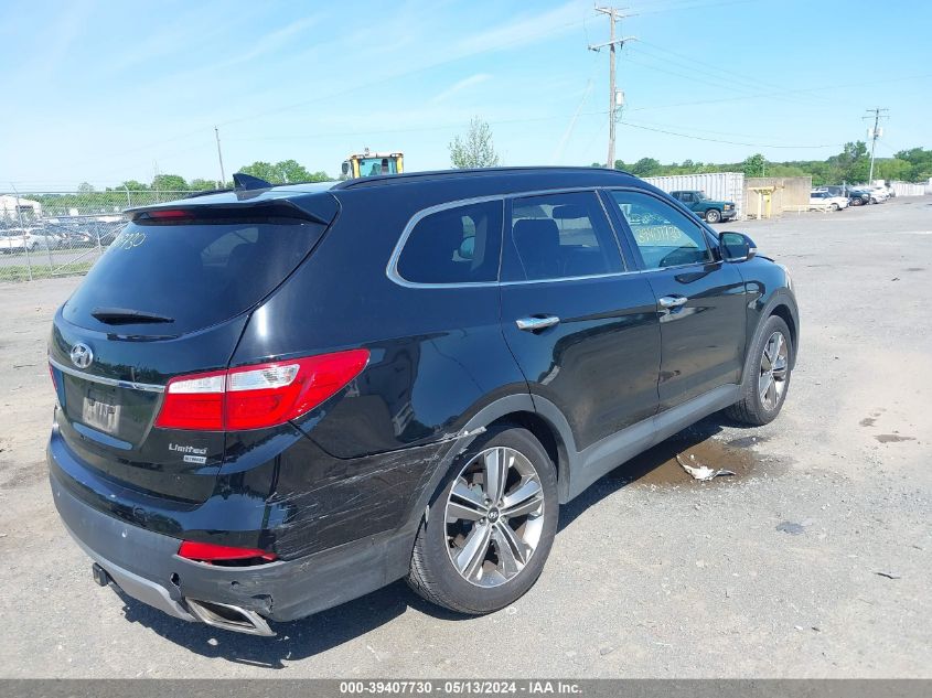 2015 Hyundai Santa Fe Limited VIN: KM8SR4HF6FU092386 Lot: 39407730