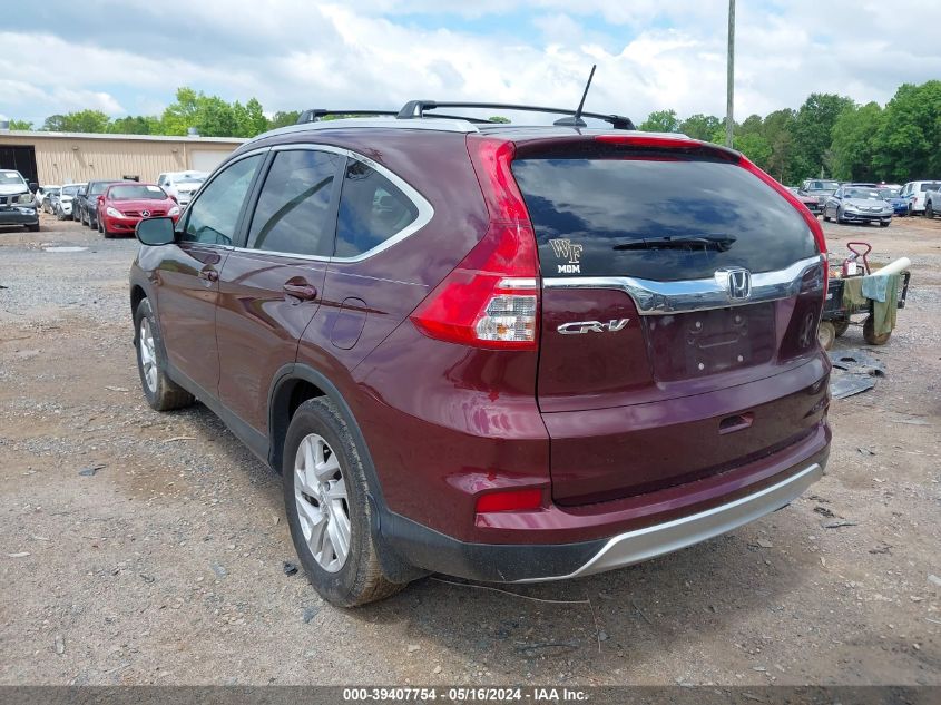 2015 Honda Cr-V Ex-L VIN: 2HKRM3H76FH554105 Lot: 39407754