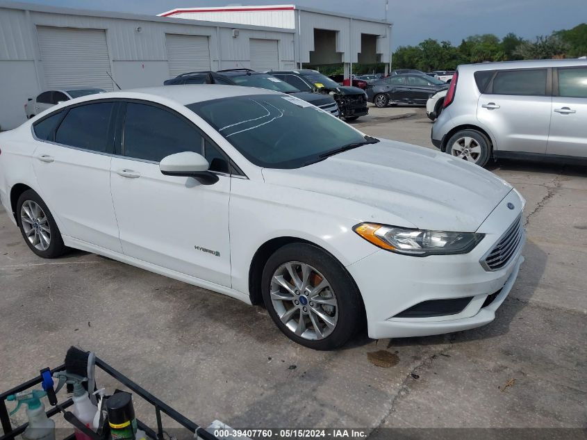 2017 Ford Fusion Hybrid Se VIN: 3FA6P0LUXHR385363 Lot: 39407760