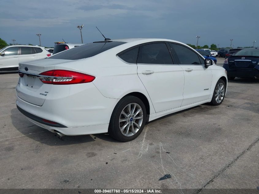 2017 Ford Fusion Hybrid Se VIN: 3FA6P0LUXHR385363 Lot: 39407760