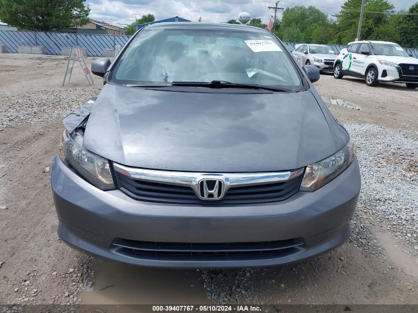 2012 Honda Civic Lx VIN: 19XFB2F5XCE107961 Lot: 39407767