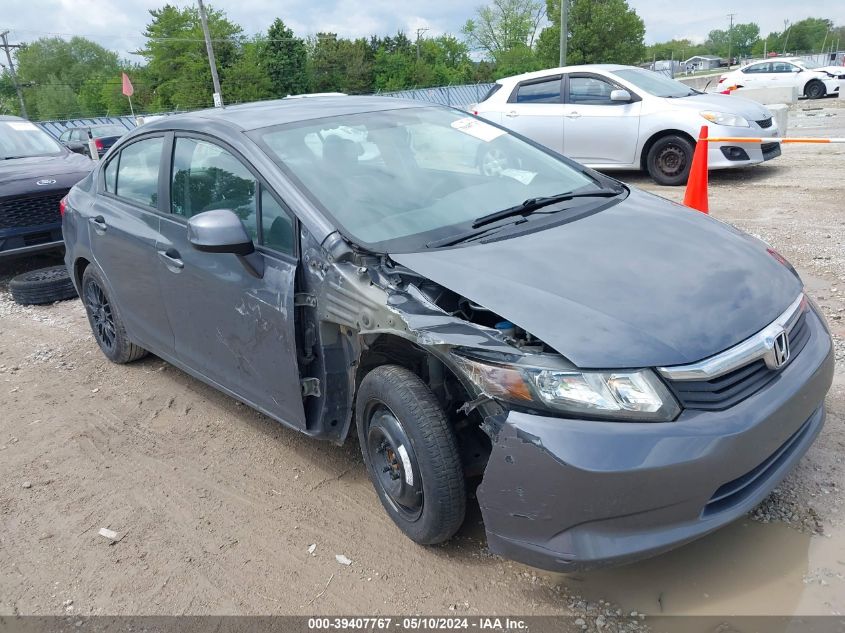 2012 Honda Civic Lx VIN: 19XFB2F5XCE107961 Lot: 39407767