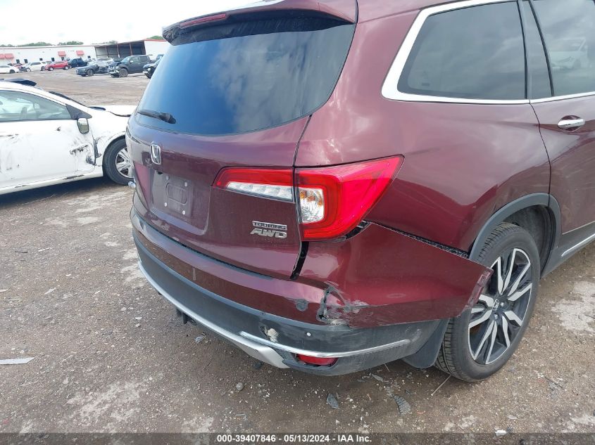 2019 Honda Pilot Touring VIN: 5FNYF6H95KB049822 Lot: 39407846