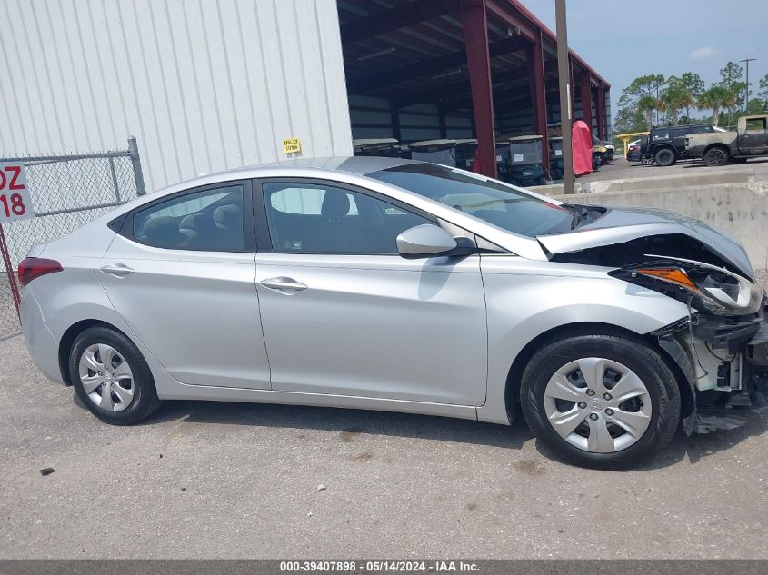 2016 Hyundai Elantra Se/Sport/Limited VIN: KMHDH4AE5GU481261 Lot: 39407898