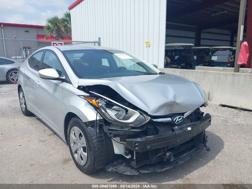 2016 HYUNDAI ELANTRA SE/SPORT/LIMITED - KMHDH4AE5GU481261