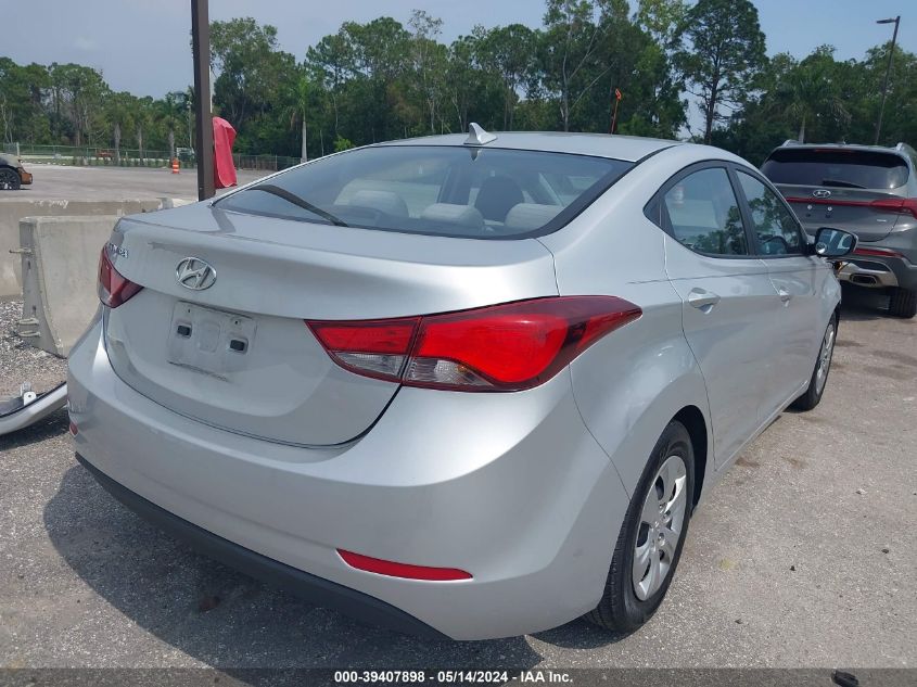 2016 Hyundai Elantra Se/Sport/Limited VIN: KMHDH4AE5GU481261 Lot: 39407898