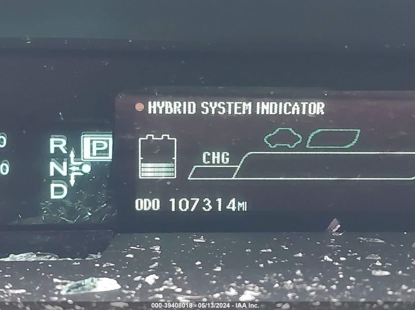 2013 Toyota Prius Two VIN: JTDKN3DU4D5591175 Lot: 39408018