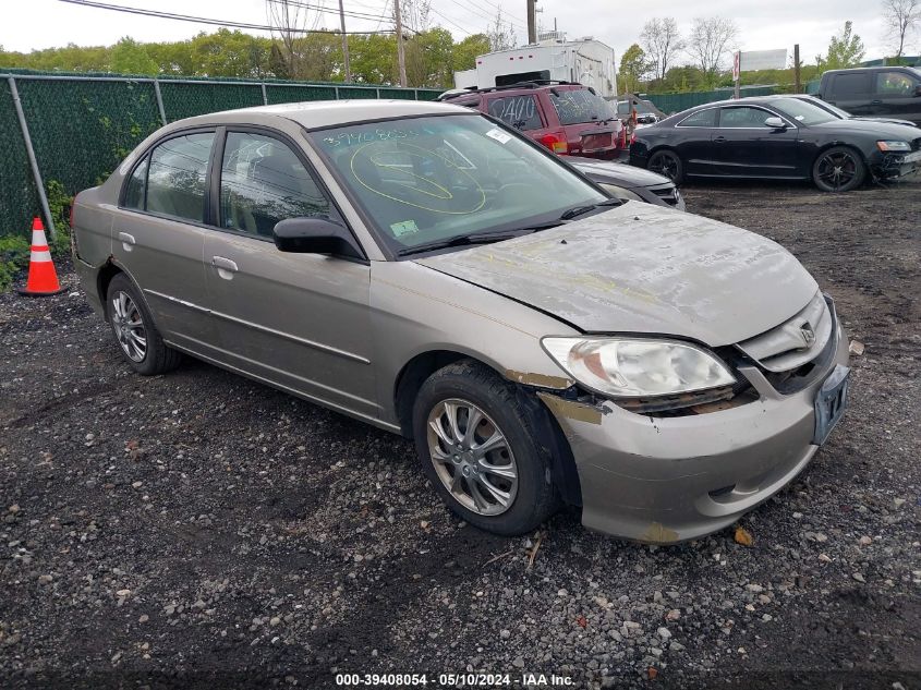 2004 Honda Civic Lx VIN: 2HGES16594H501867 Lot: 39408054