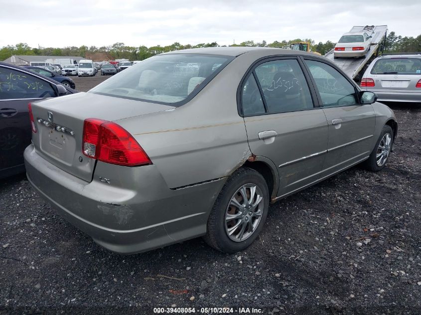 2004 Honda Civic Lx VIN: 2HGES16594H501867 Lot: 39408054